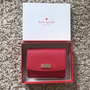 NEVER USED Kate Spade red wallet
